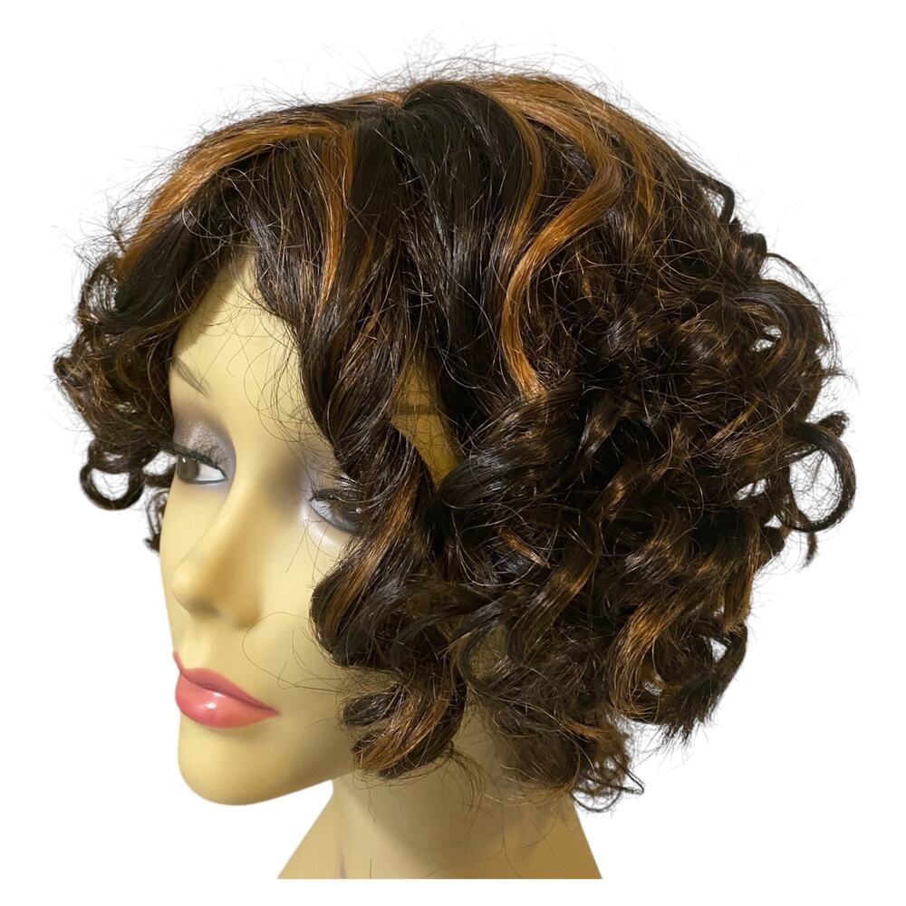 Ashro Soft Curls Wig Heat Resistant Synthetic Brown Copper Women NEW
